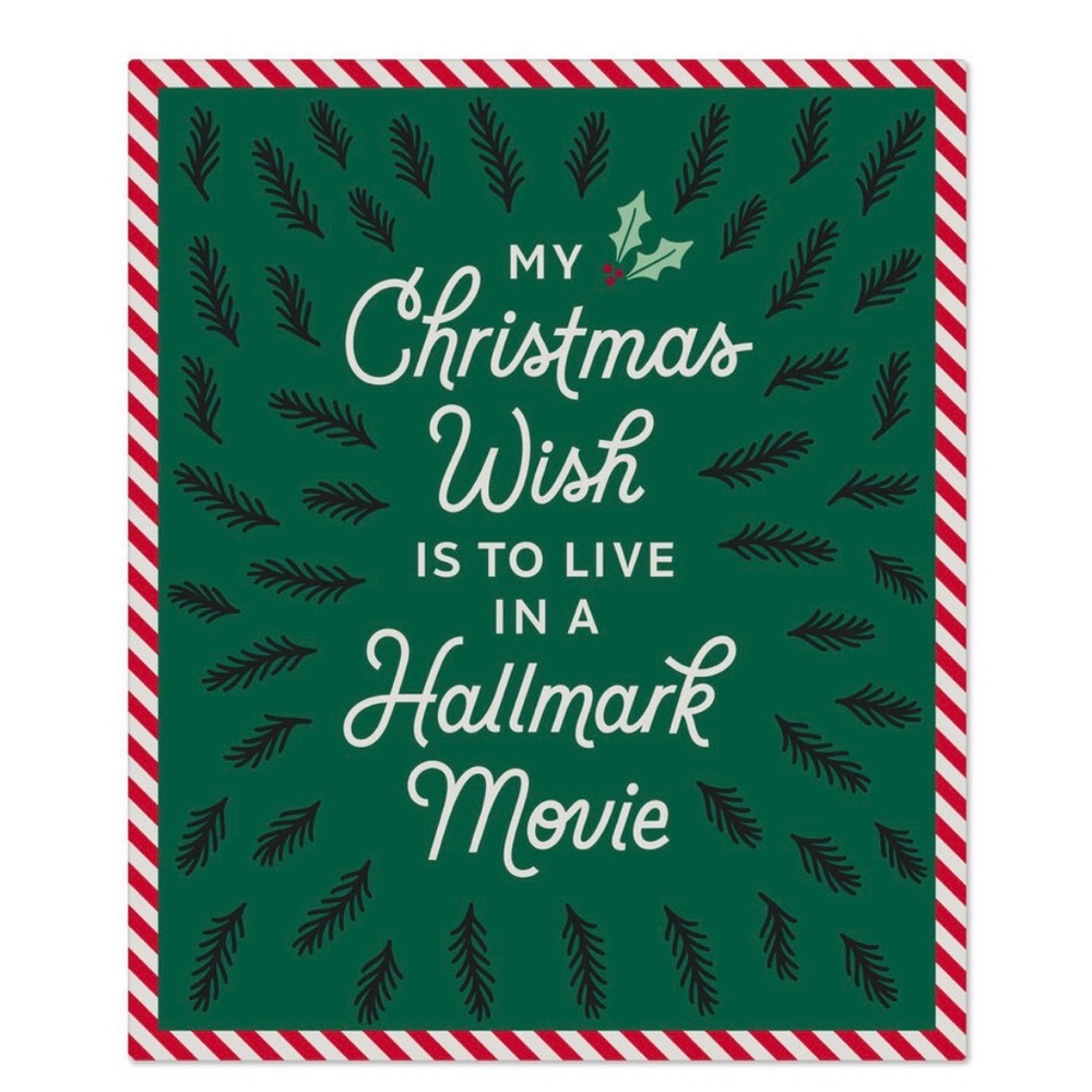 Hallmark Channel My Christmas Wish Throw Blanket, 50x60 NWT